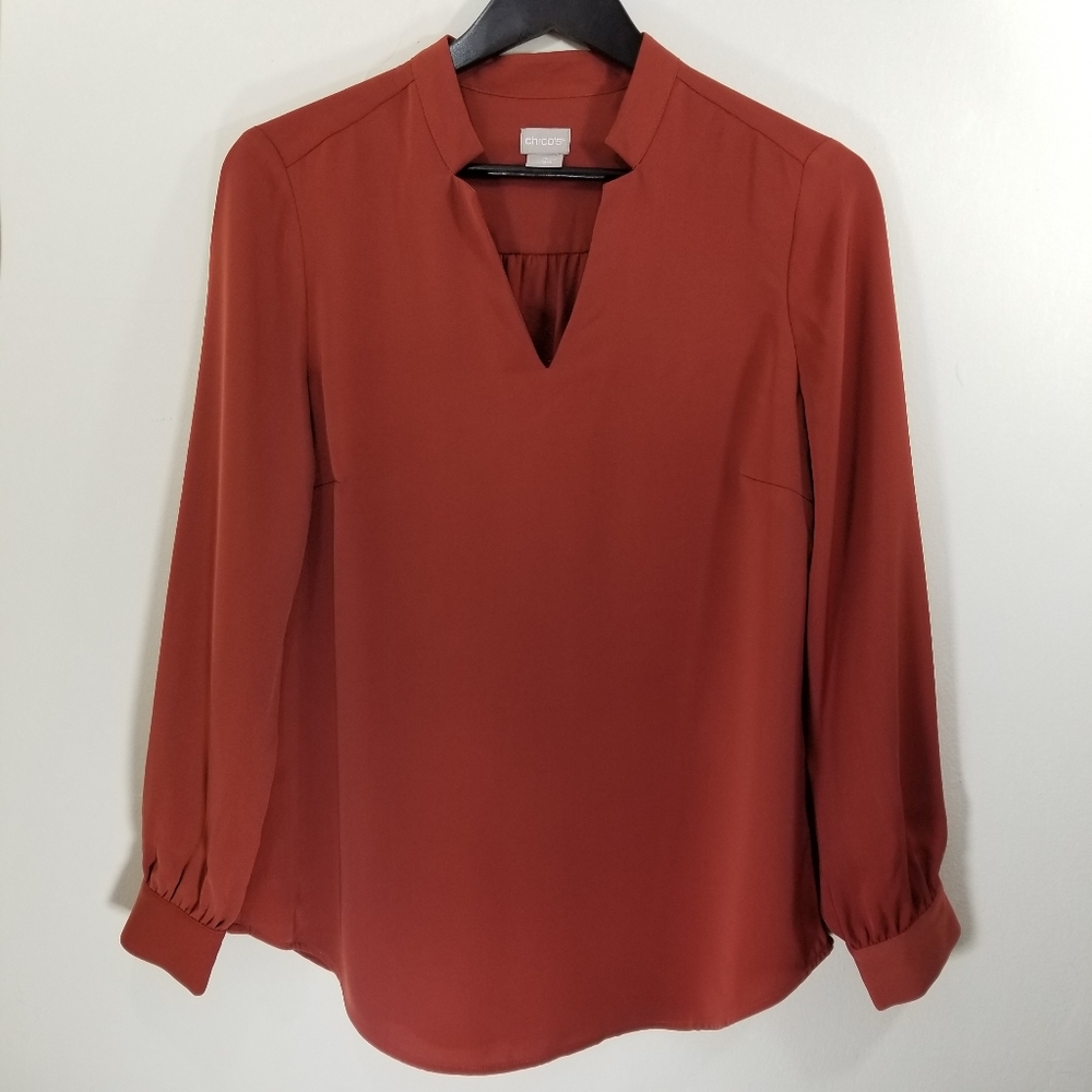 Chico's Notched Detail V-Neck Pullover